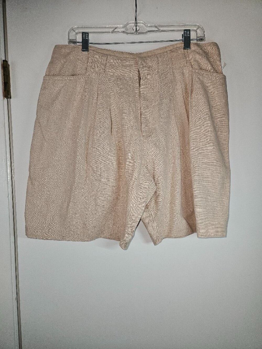 Free People Calla Pleated High-Waist 100% Cotton Trouser Shorts Size 12